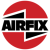 Airfix logo in black and white on a red circle