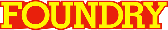 FOUNDRY logo in yellow text with a red outline